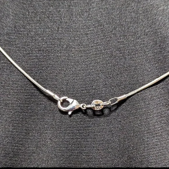 Signed Large SNOWMAN Etch Pink & Purple Dichroic Glass Pendant w/Sterling Chain - Picture 5 of 6